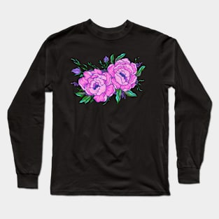 Flowers blooming (horizontal) Long Sleeve T-Shirt